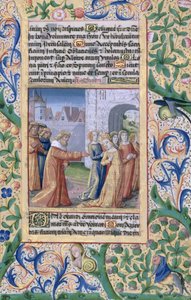 拉特女士。 QvI126 f.57大卫王眺望芭丝谢芭，来自“路易·奥尔良时报”，1469年